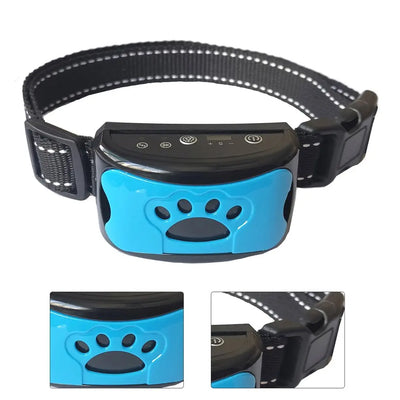 New Pet Dog Anti Barking Device USB Rechargeable Dogs Training Collar Ultrasonic Stop Barking Vibration Anti Bark Collar