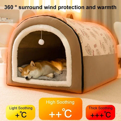 winter Dog Kennel Warm Dog House