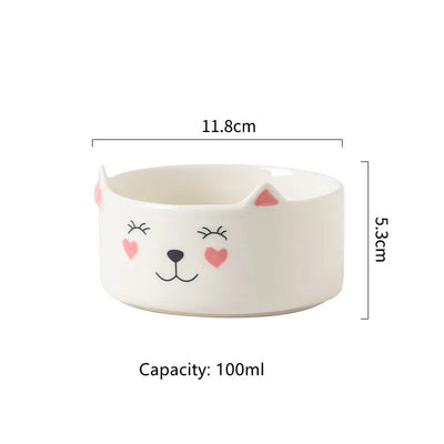 Cat Bowl Ceramic High Foot