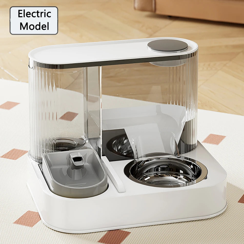 Automatic Pet Feeder 1.5L Water 2.2L Food Gravity