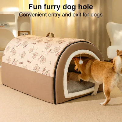 winter Dog Kennel Warm Dog House