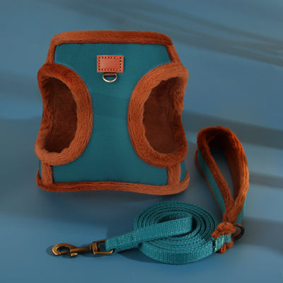 Winter Dog Harness and Leash Set Warm