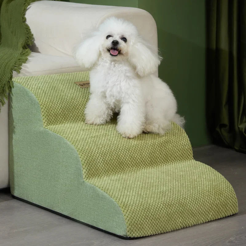 Pet 2/3 Steps Stairs Memory Foam Dog Sofa Stairs