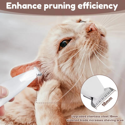 New Dog Paw Trimmer with LED Light Fully Waterproof Pet Hair Trimmer