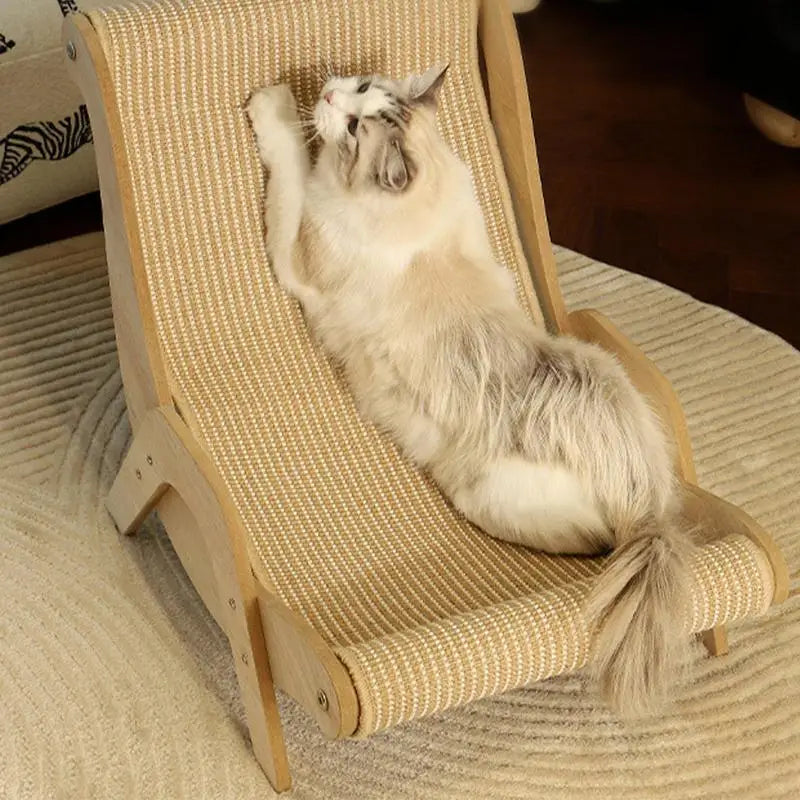 Sisal Cat Chair Wooden Cat Lounge Chair Cozy Stable