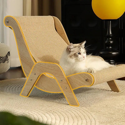 Sisal Cat Chair Wooden Cat Lounge Chair Cozy Stable