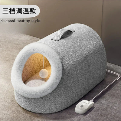 Heated Cat House Warm Comfortable Heated Pet Bed