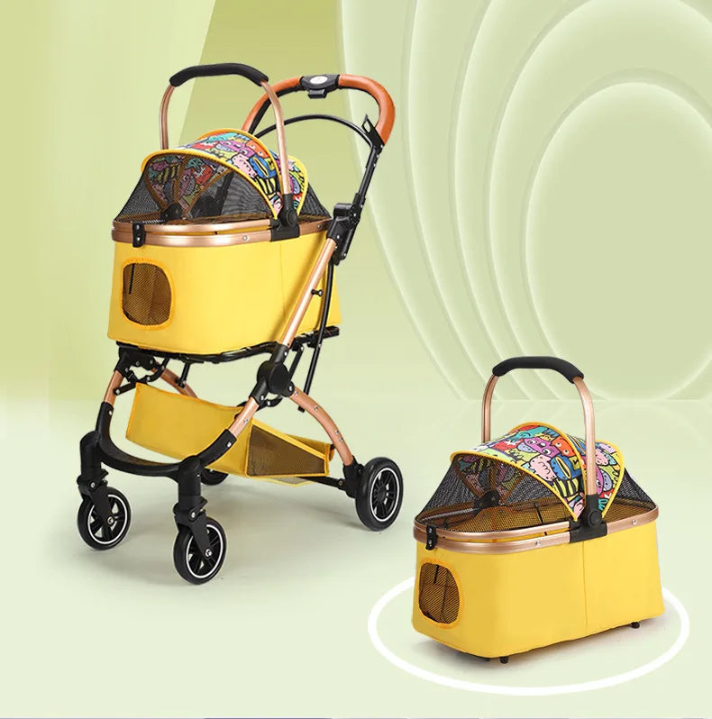 Foldable and Lightweight Pet Cart for Dogs Cats