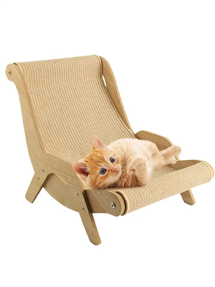 Sisal Cat Chair Wooden Cat Lounge Chair Cozy Stable