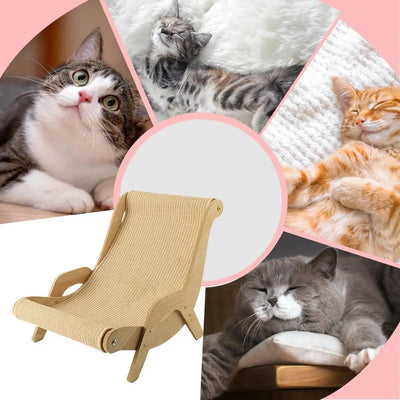 Sisal Cat Chair Wooden Cat Lounge Chair Cozy Stable