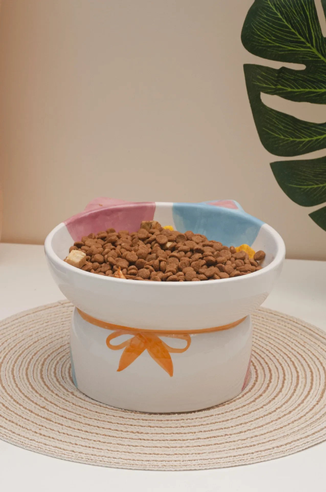 Pet Ceramic Cat Bowl High-Leg