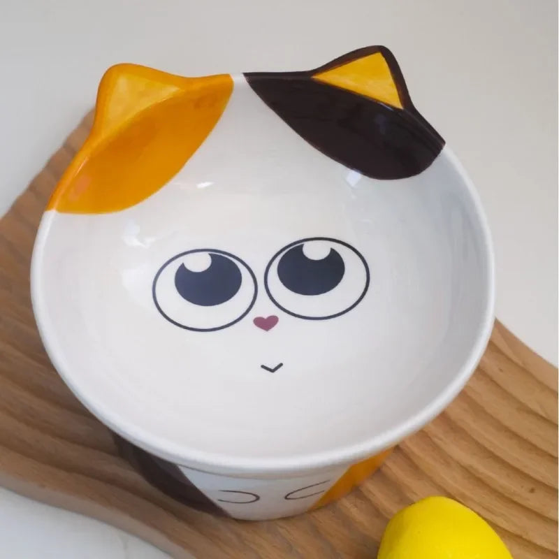 Pet Ceramic Cat Bowl High-Leg