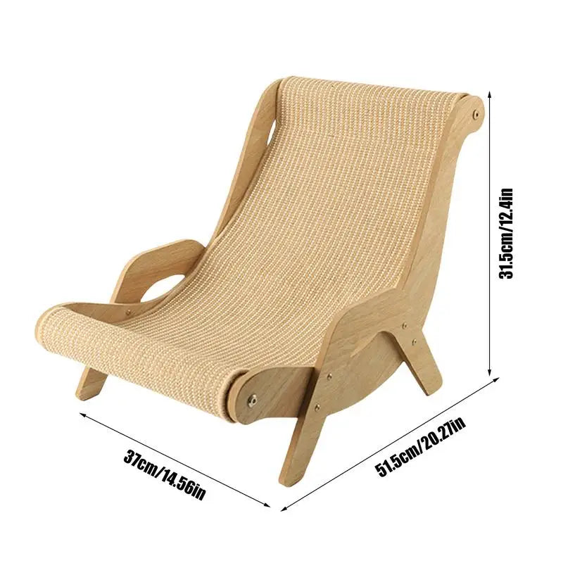 Sisal Cat Chair Wooden Cat Lounge Chair Cozy Stable