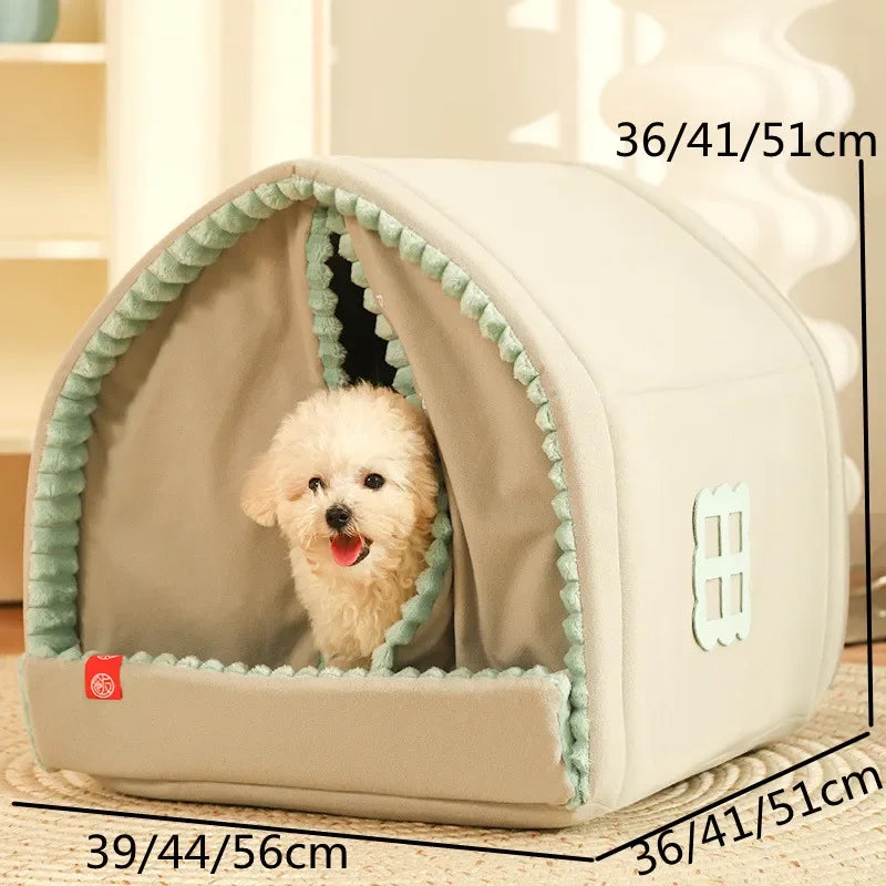 Winter Dog House Home Living Room Beds & Furnitures Pet Cats Dogs