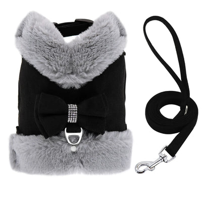 Warm Winter Dog Harness and Leash Set