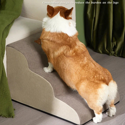 Pet 2/3 Steps Stairs Memory Foam Dog Sofa Stairs