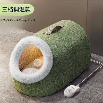 Heated Cat House Warm Comfortable Heated Pet Bed