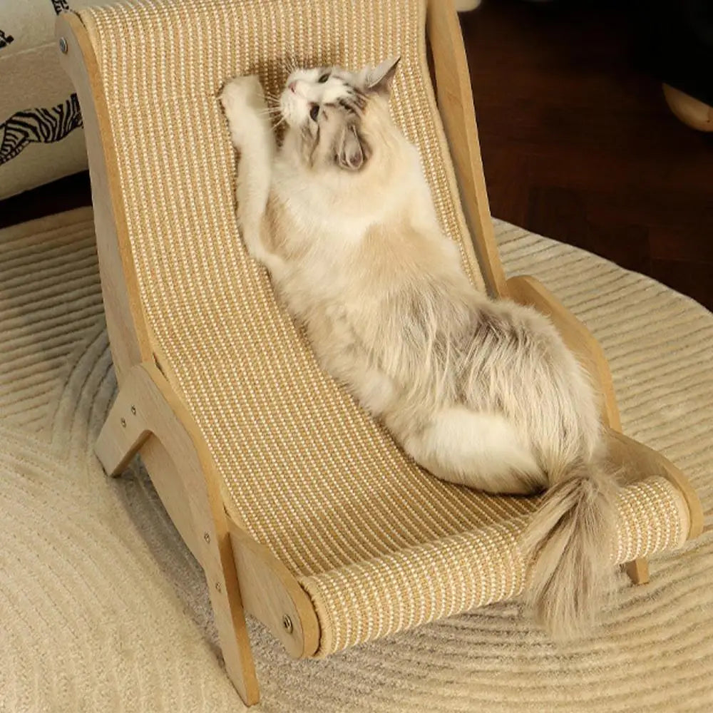 Sisal Cat Chair Wooden Cat Lounge Chair Cozy Stable