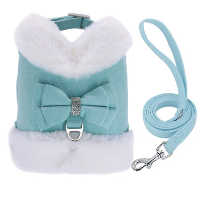 Warm Winter Dog Harness and Leash Set