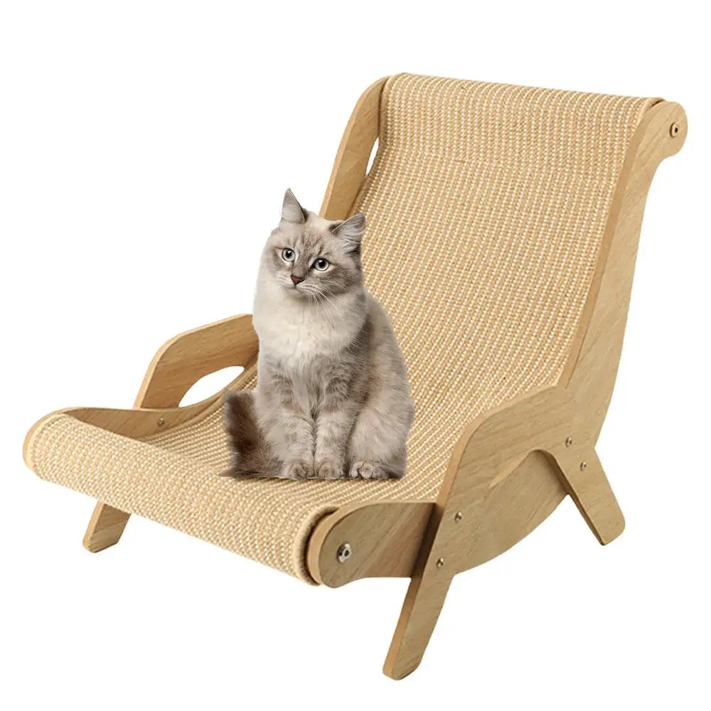 Sisal Cat Chair Wooden Cat Lounge Chair Cozy Stable