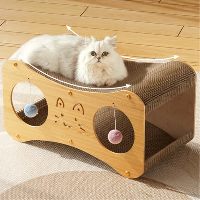 HONEY PET Double Layer Cat House Multifunctional Nest