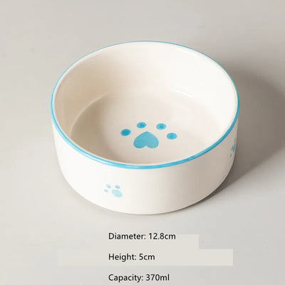 Cat Bowl Ceramic High Foot