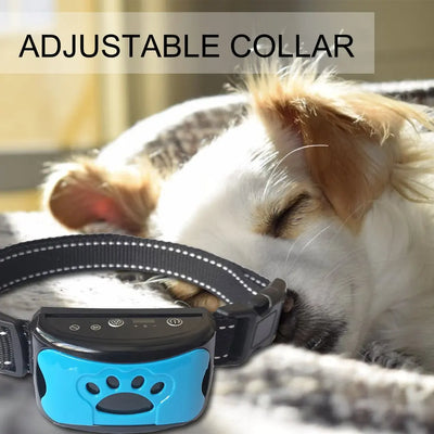 New Pet Dog Anti Barking Device USB Rechargeable Dogs Training Collar Ultrasonic Stop Barking Vibration Anti Bark Collar