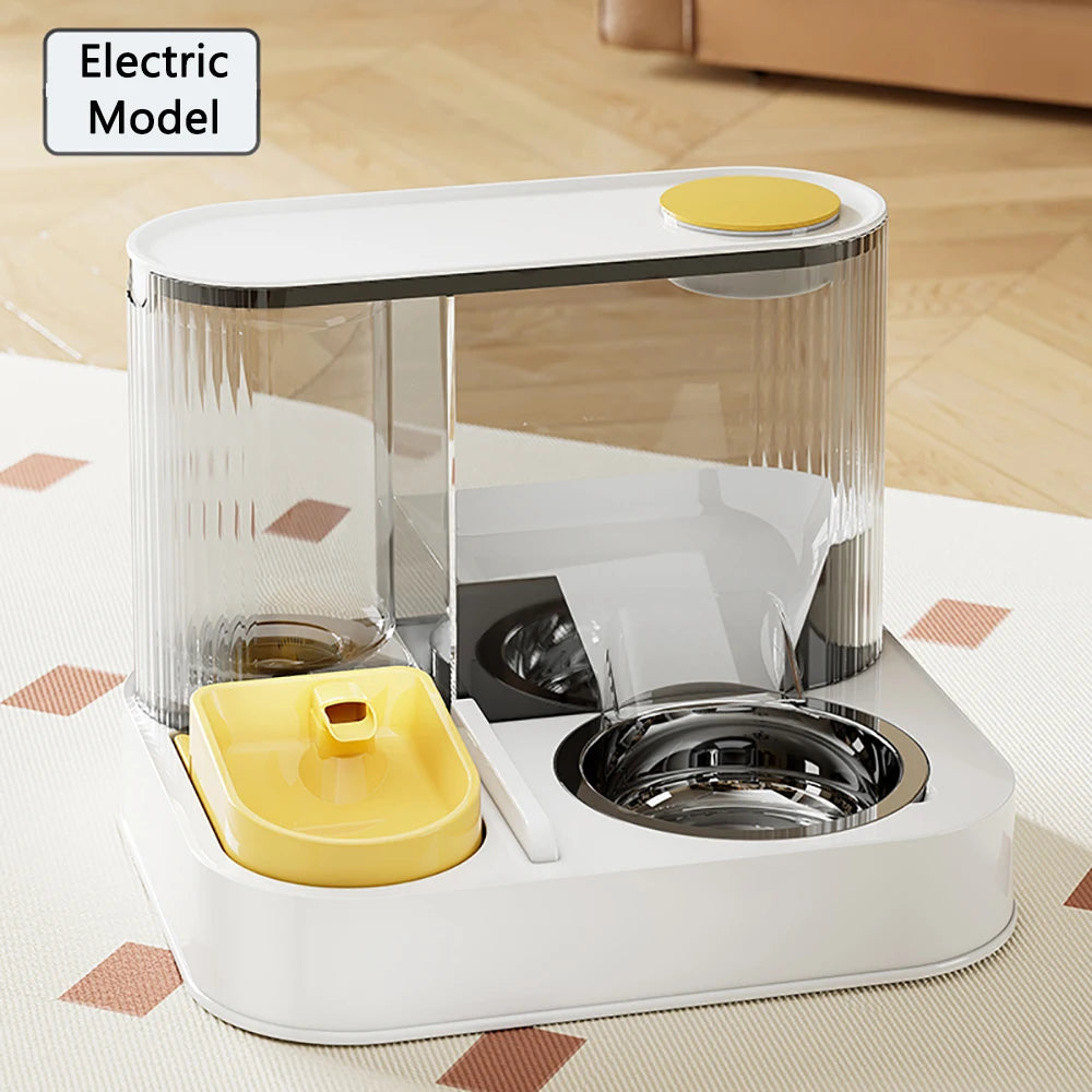 Automatic Pet Feeder 1.5L Water 2.2L Food Gravity