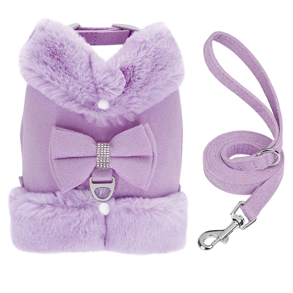 Warm Winter Dog Harness and Leash Set