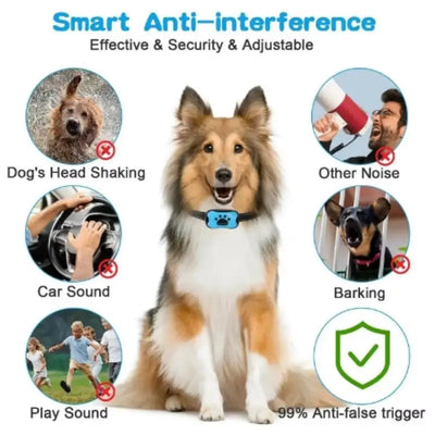 New Pet Dog Anti Barking Device USB Rechargeable Dogs Training Collar Ultrasonic Stop Barking Vibration Anti Bark Collar