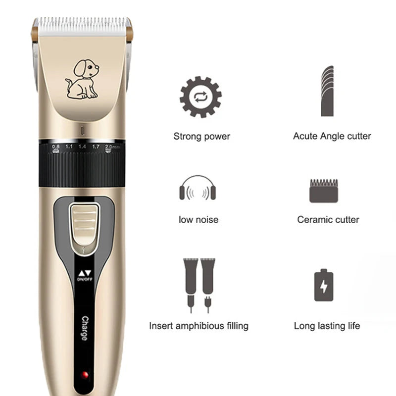 Professional Cat Dog Hair Clipper Grooming Kit