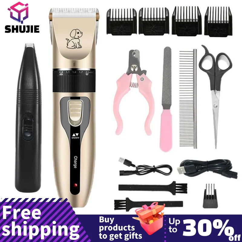 Professional Cat Dog Hair Clipper Grooming Kit