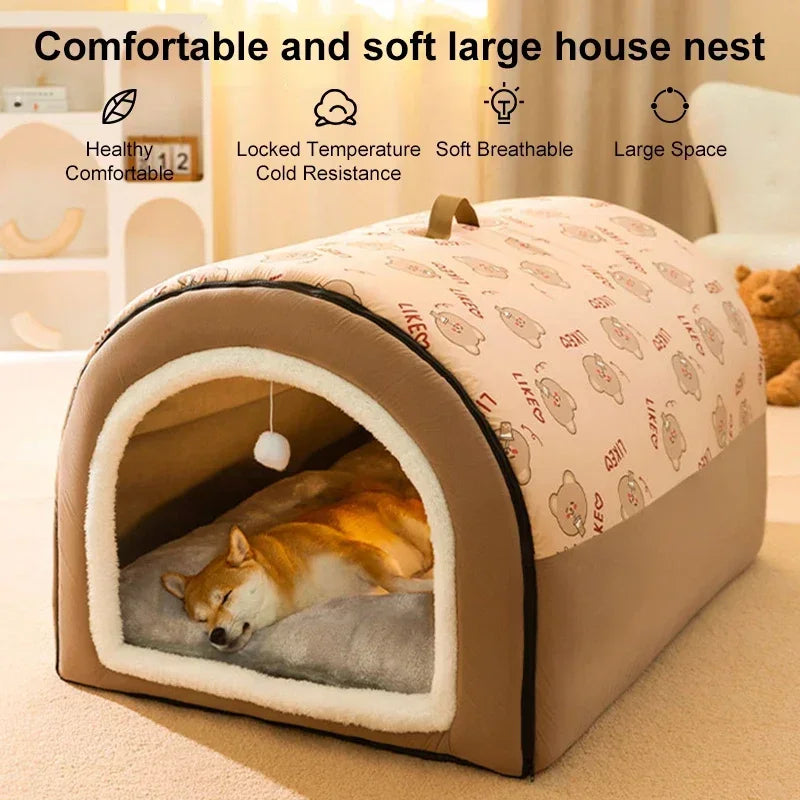 winter Dog Kennel Warm Dog House