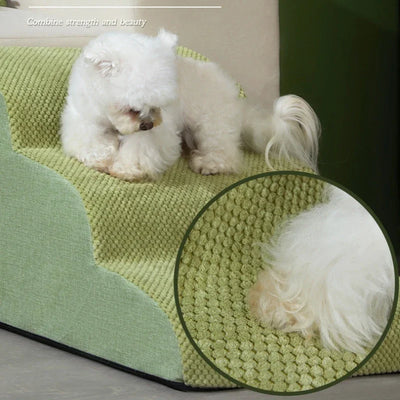 Pet 2/3 Steps Stairs Memory Foam Dog Sofa Stairs