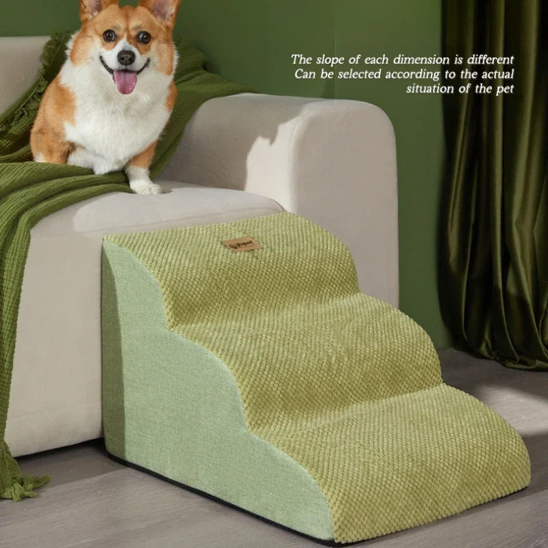 Pet 2/3 Steps Stairs Memory Foam Dog Sofa Stairs