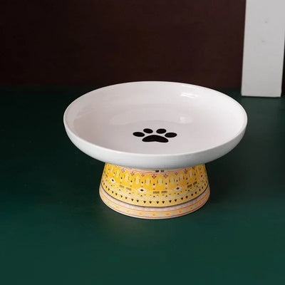 Cat Ceramic Bowl Pet Bohemian