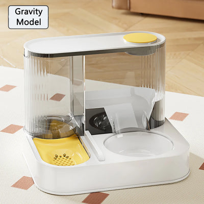 Automatic Pet Feeder 1.5L Water 2.2L Food Gravity