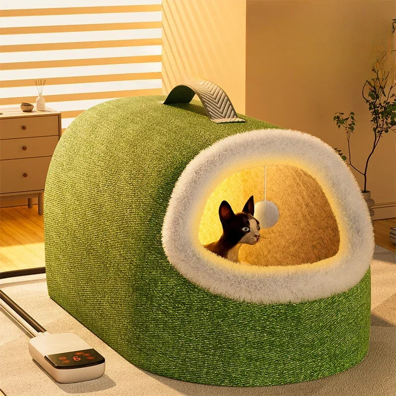 Heated Cat House Warm Comfortable Heated Pet Bed