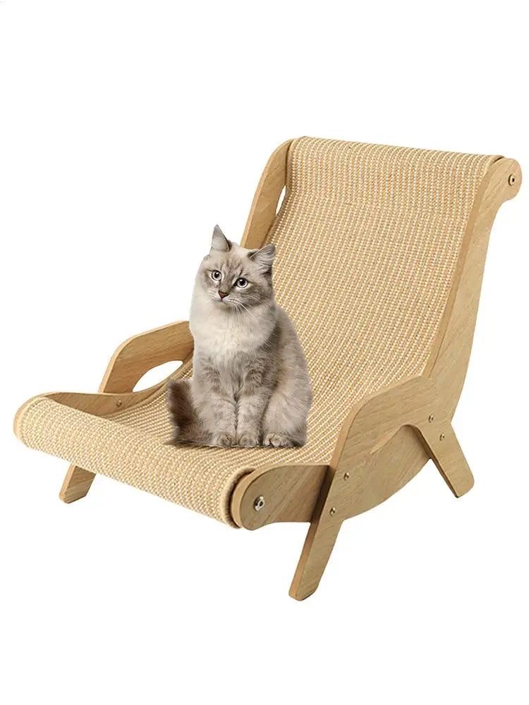 Sisal Cat Chair Wooden Cat Lounge Chair Cozy Stable