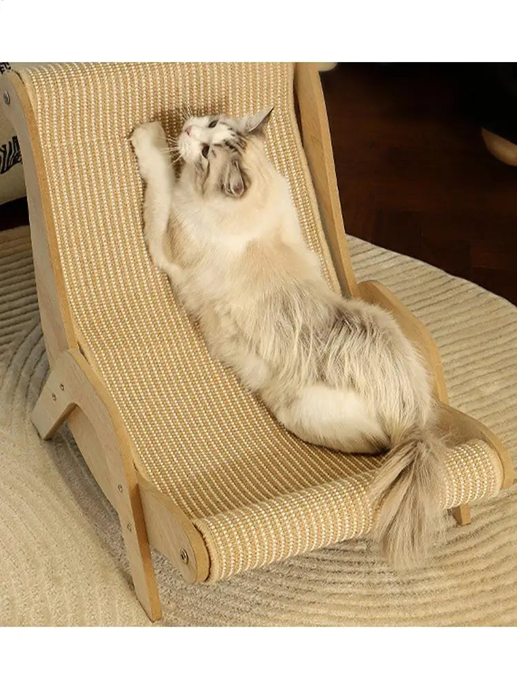 Sisal Cat Chair Wooden Cat Lounge Chair Cozy Stable