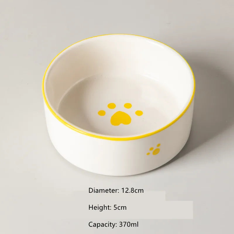 Cat Bowl Ceramic High Foot