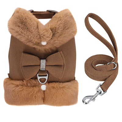 Warm Winter Dog Harness and Leash Set