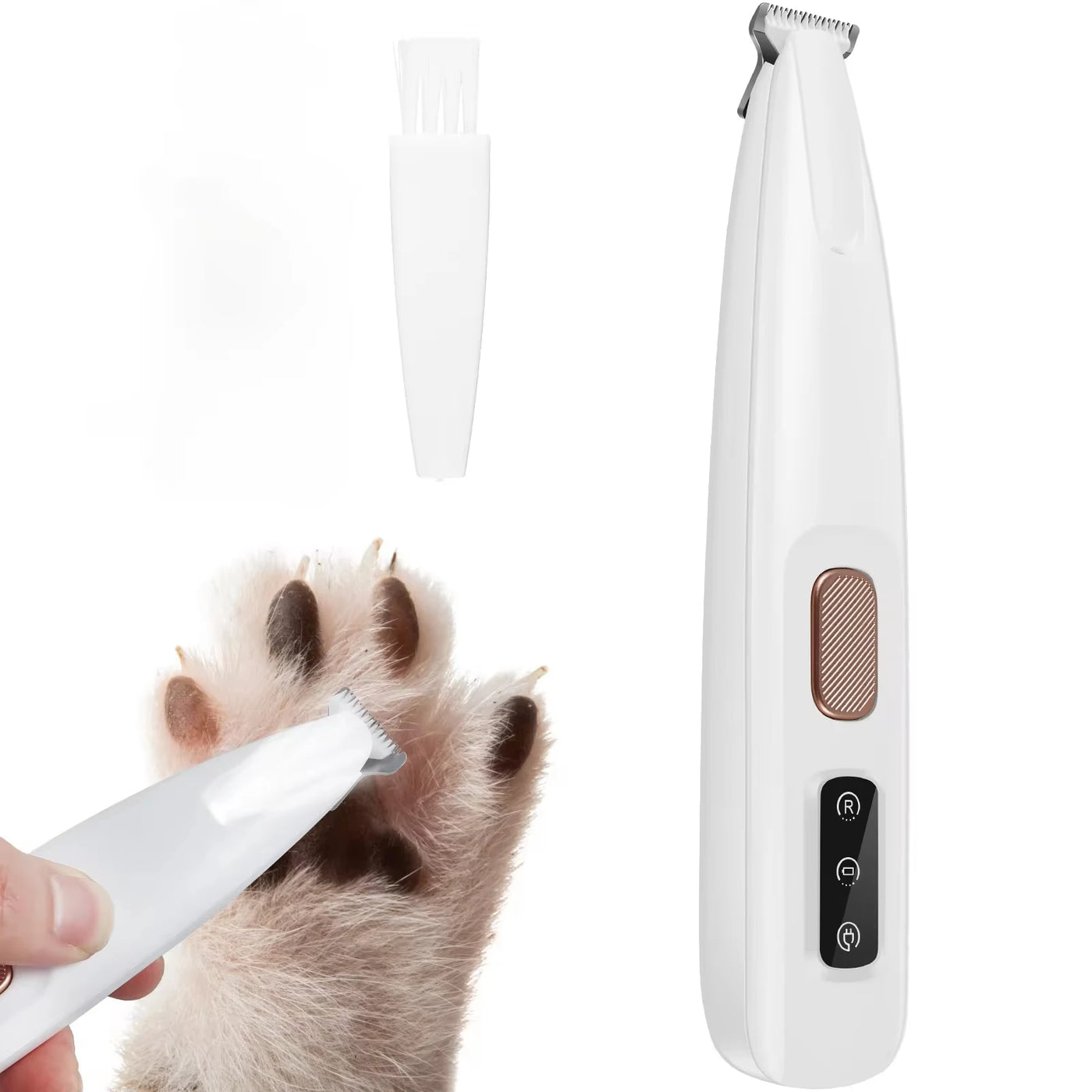 New Dog Paw Trimmer with LED Light Fully Waterproof Pet Hair Trimmer