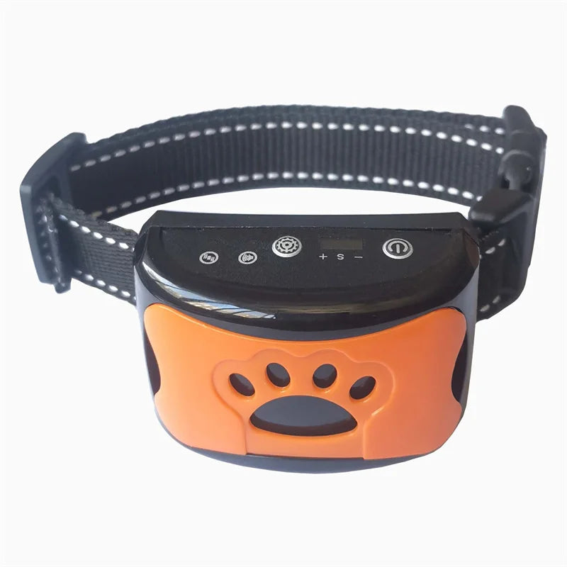 New Pet Dog Anti Barking Device USB Rechargeable Dogs Training Collar Ultrasonic Stop Barking Vibration Anti Bark Collar