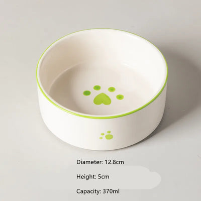 Cat Bowl Ceramic High Foot