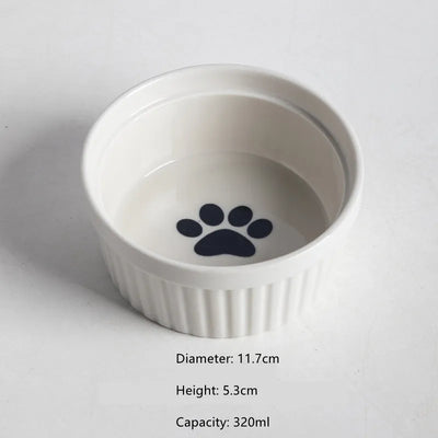 Cat Bowl Ceramic High Foot