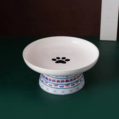 Cat Ceramic Bowl Pet Bohemian