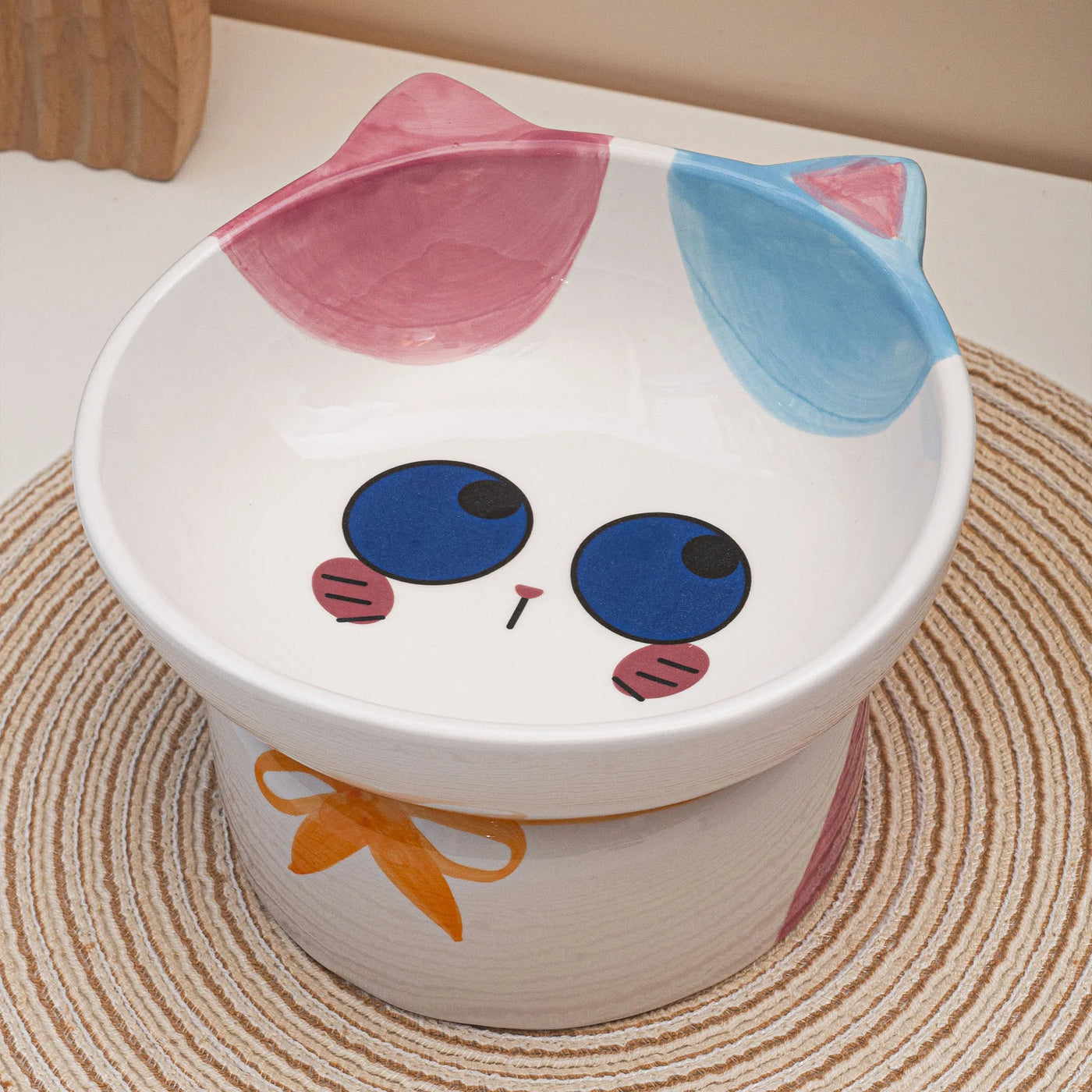 Pet Ceramic Cat Bowl High-Leg