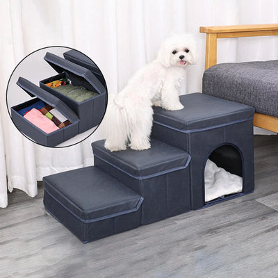 Dog Stairs Pet Ramp Ladder Non Slip Cave Bed Dog Steps Stair for Older Dogs