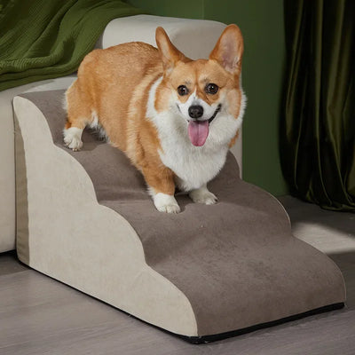 Pet 2/3 Steps Stairs Memory Foam Dog Sofa Stairs